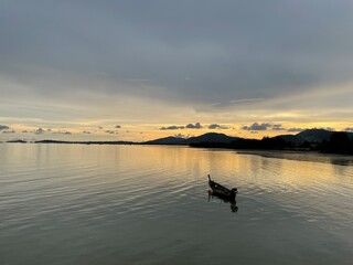 sunset on the lake