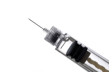 insulin pen needle, threaded to attach securely and safely to insulin pen, solution for injection...