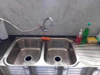 bottle soap on the sink
