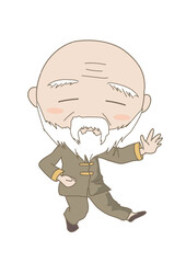 太極拳・ポーズをとる老人
