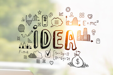 Ideas Concept image . Mixed media