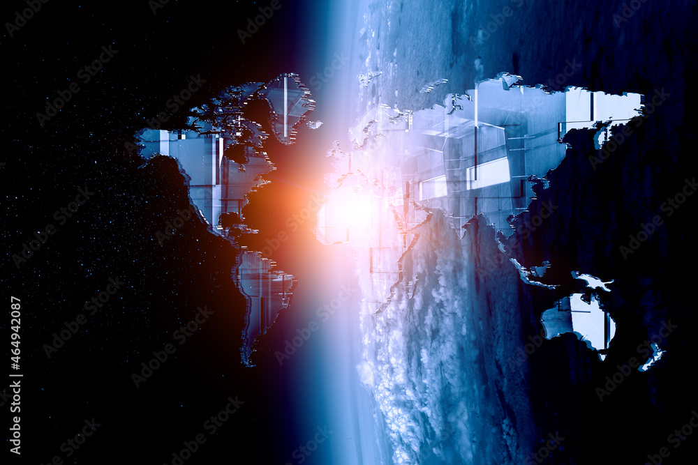 Aufkleber global technologies concept. elements of the image furnished by nasa
