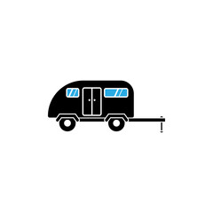 Camper van trailer icon design template vector isolated illustration