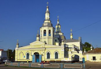 Fototapeta na wymiar Spassky Cathedral in the city of Minusinsk