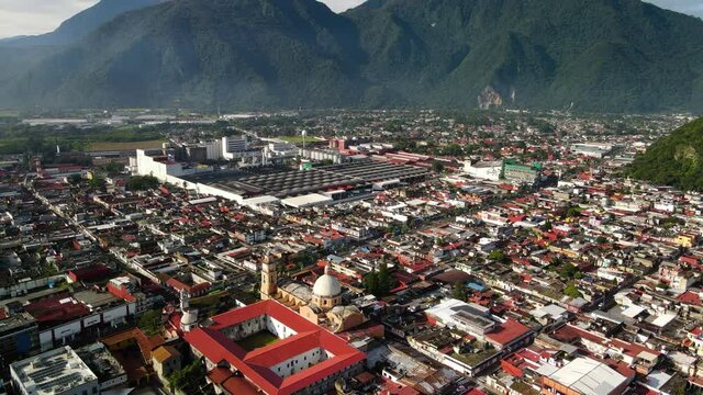 Orbital view around beer factory in Mexico
