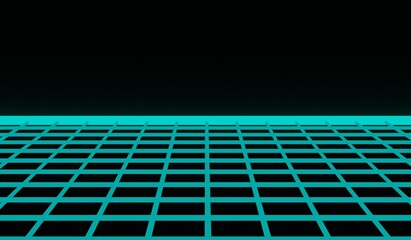 Blue abstract blue background with squares, vaporwave