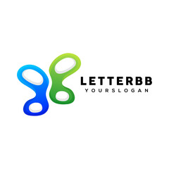colorful letter b b logo design