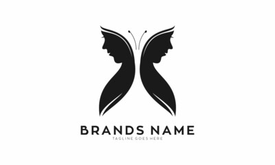 Beautiful butterfly illustration vector logo