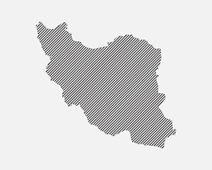 Vector map Iran, template Asia outline country