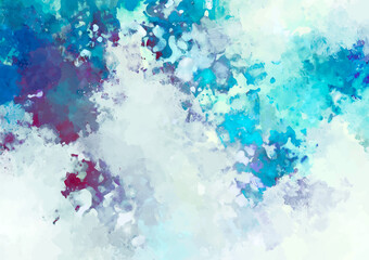幻想的な水彩の水色テクスチャ背景

