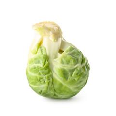 Fototapeta premium Raw Brussels cabbage on white background