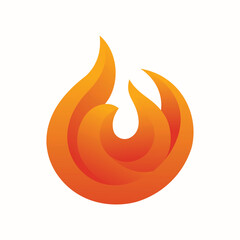 Fire flame vector logo design element.