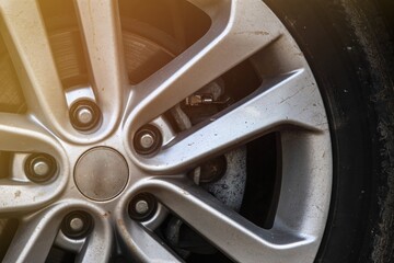 Plakat wheel of the car