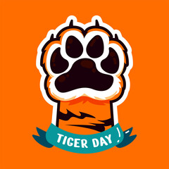 vector legs of cute tiger