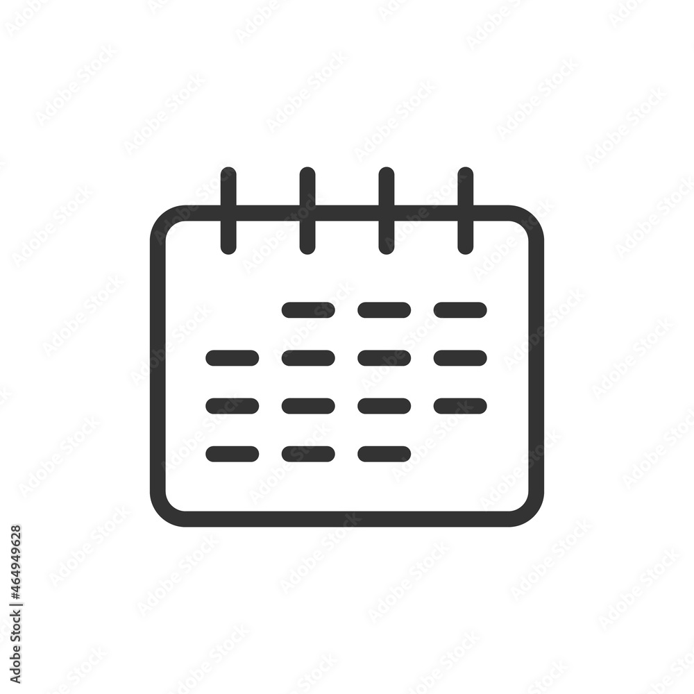 Poster premium time management line icon for app, web and ui.