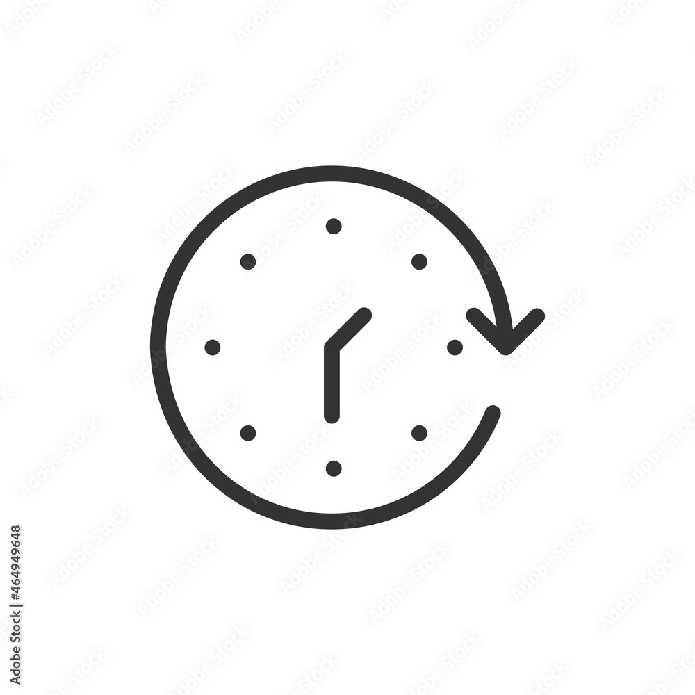 Poster simple timer line icon.