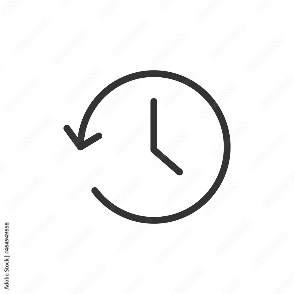 Wall mural outline design of timer icon.