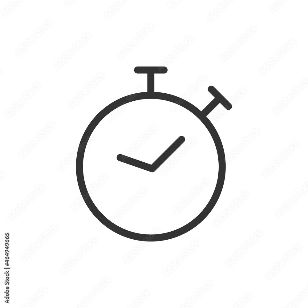 Poster simple timer line icon.