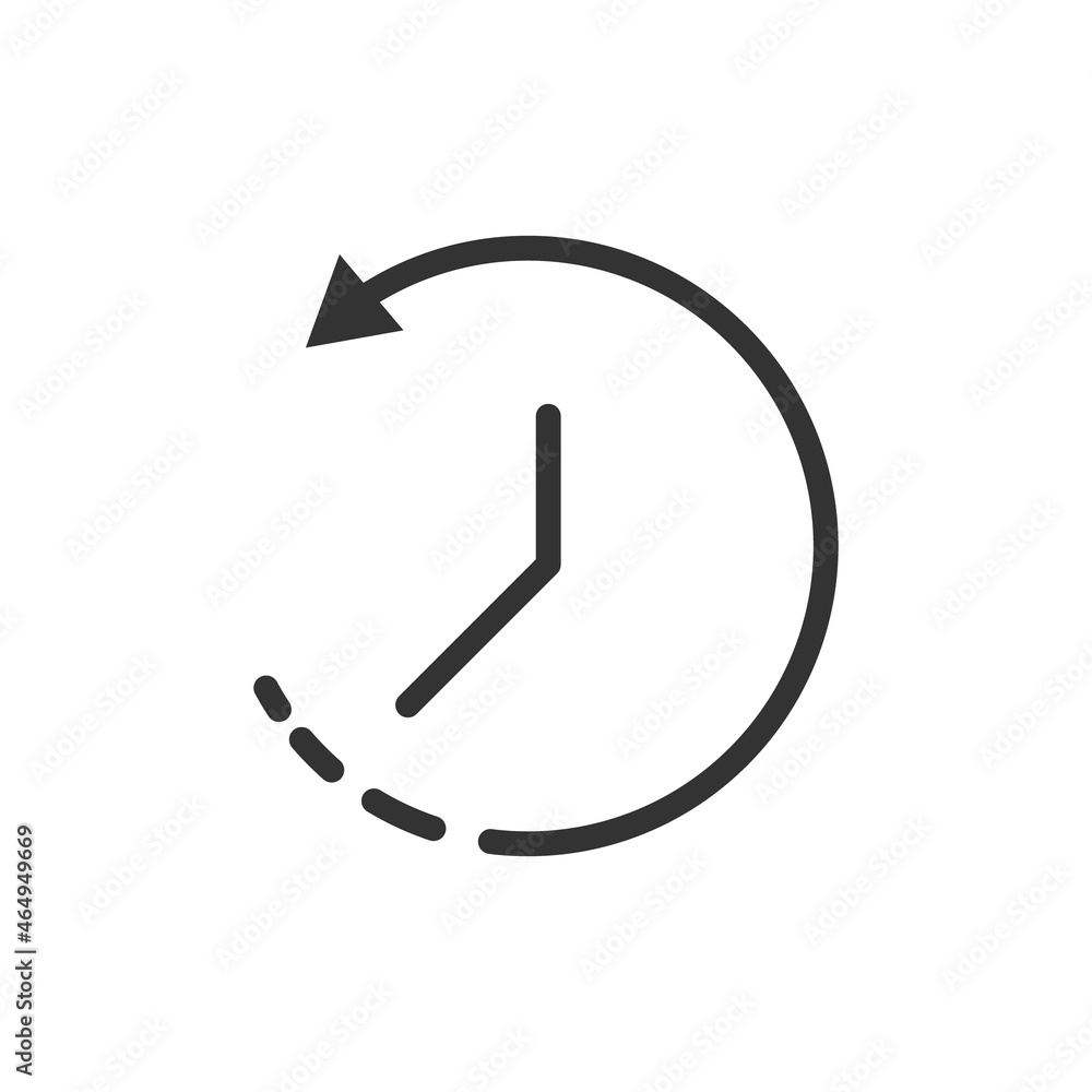 Poster thin line icon of timer.