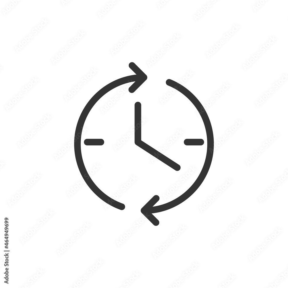 Poster outline design of timer icon.