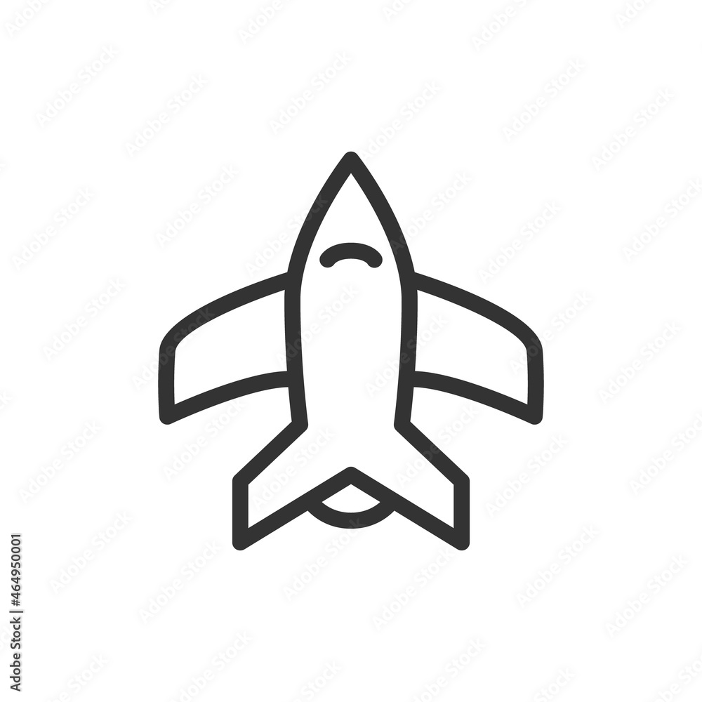 Poster plane minimal line icon.