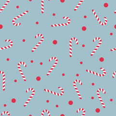 Christmas holiday vector seamless pattern from candy