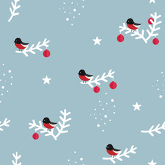 Christmas holiday vector seamless pattern