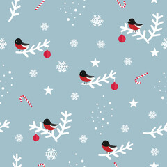 Christmas holiday vector seamless pattern