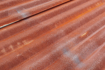 Old zinc surface background or the tin roof background with the rust