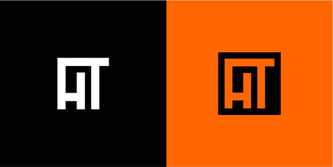 Obraz premium AT Letter Initial Logo Design Template Vector Illustration