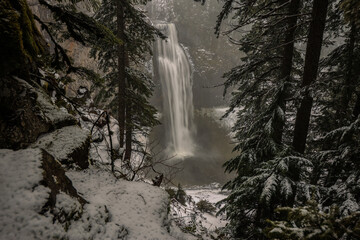 Salt Creek Falls in Snow