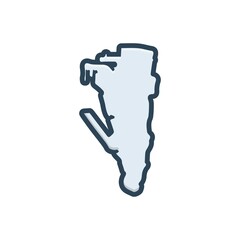 Color illustration icon for gibraltar