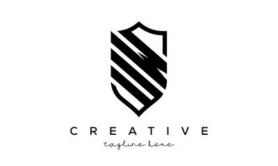 UW letters Creative Security Shield Logo