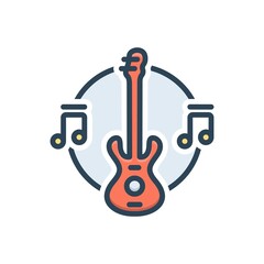 Color illustration icon for instrument