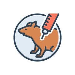Color illustration icon for experiments