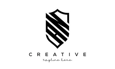 AN letters Creative Security Shield Logo