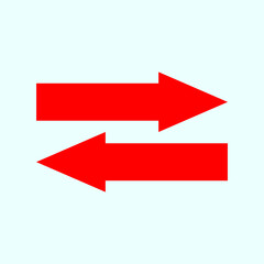 red and white arrows