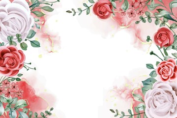 Elegant White Rose Floral Arrangement Background