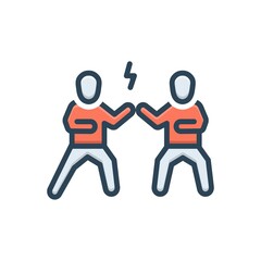 Color illustration icon for encounter