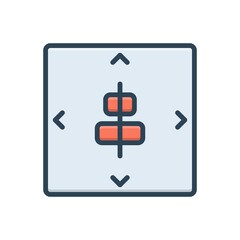 Color illustration icon for align
