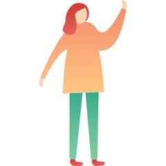 Woman winner rejoice business victory and success