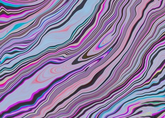 Muti colors o blue,purpe,pink background of waves.Wallpaper with liquify effects.