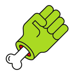 Zombie arm for a pattern or set of horror illustrations