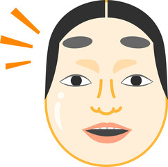 若い女性の能面