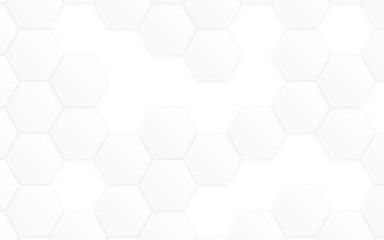 hexagon concept design abstract technology background vector EPS, Abstract white hexagon concept background, soft white background.	