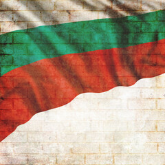 Vintage Bulgaria national flag