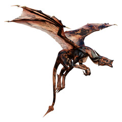 3D Rendering Fairy Tale Dragon on White