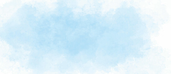 Brushed Painted Abstract Background. Brush stroked painting. Strokes of paint. 2D Illustration. Colorful winter blue ink and watercolor textures on white paper background.