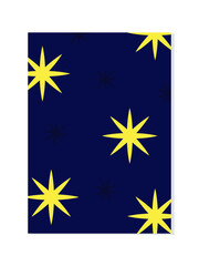 Background with stars with doodle style