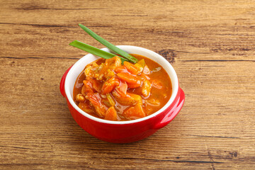 Meat goulash with vegetables